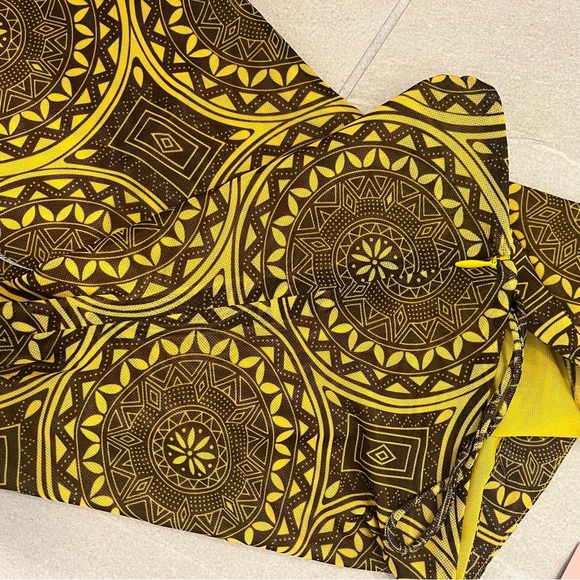 NWT Designer Alexis Yellow Minari Mesh Mini Dress with Halter Tie - Picture 5 of 12